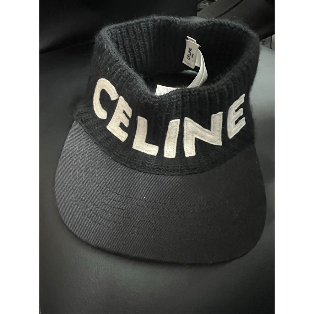 Celine Women Hat Cap Wool Angola Sun Visor Limited Edition VHTF Rare Popular Pro